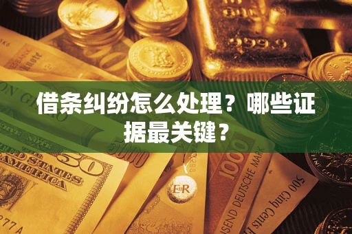 武汉借条纠纷怎么处理？哪些证据最关键？