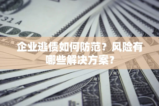 武汉企业逃债如何防范？风险有哪些解决方案？